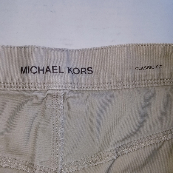 🌸 Michael Kors | Khaki Cotton Chino Pants 32 - Picture 4 of 13